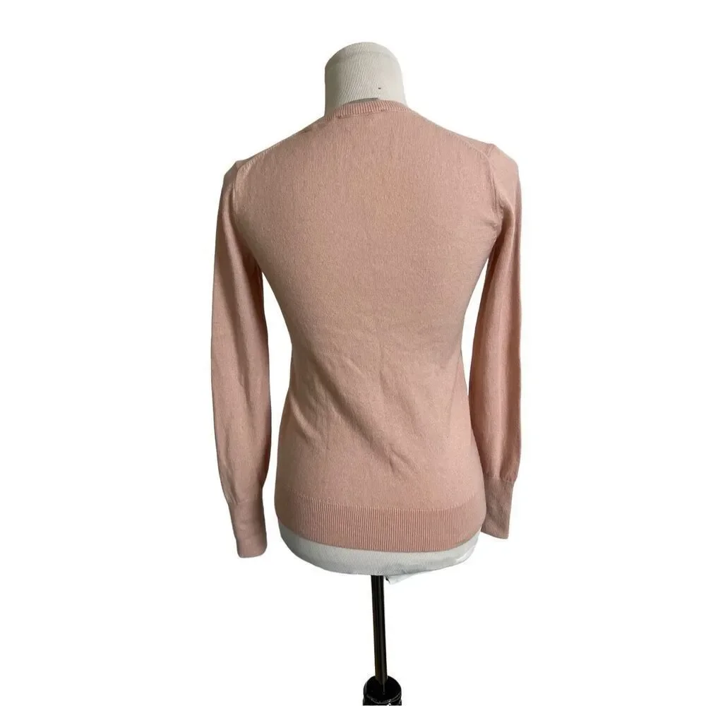 Everlane Womens Sweater Pink Pullover 100% Cashmere Crewneck size XS